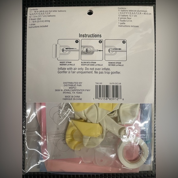 Hoppy Easter Balloon Kit, Easter Home Decor, Easter Celebration - Picture 3 of 3